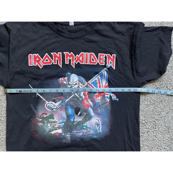 Iron Maiden Eddie The Trooper Flag  Shirt Alstlye - Heavyweight Size Large - Picture 5 of 5